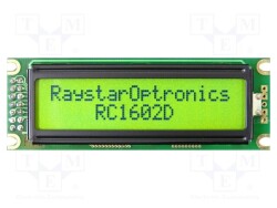 RC1602D-FHY-ESX - RAYSTAR OPTRONICS